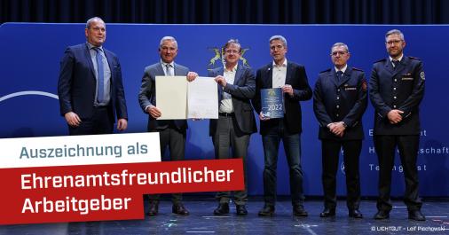 Auszeichnung als ehrenamtsfreundlicher Arbeitgeber