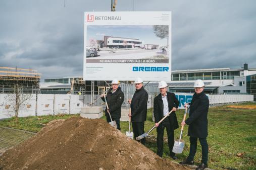 Spatenstich Neubau Metallbau, März 2023